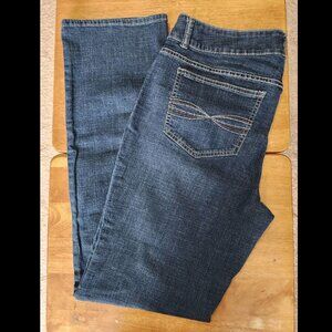 Lee Riders Women's Size 14 Long Relaxed Fit Straight Leg Mid-Rise Denim …